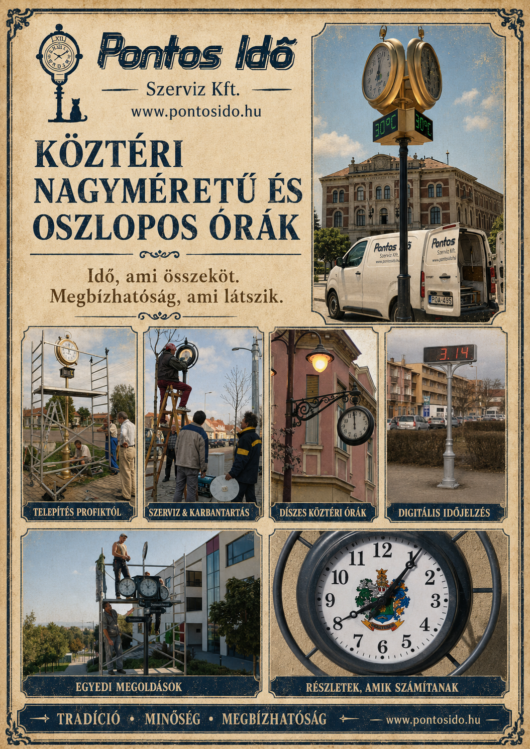Analóg kültéri óra - PI-ÜV70 OMEGA köztéri 2 oldalas óra - Image 3